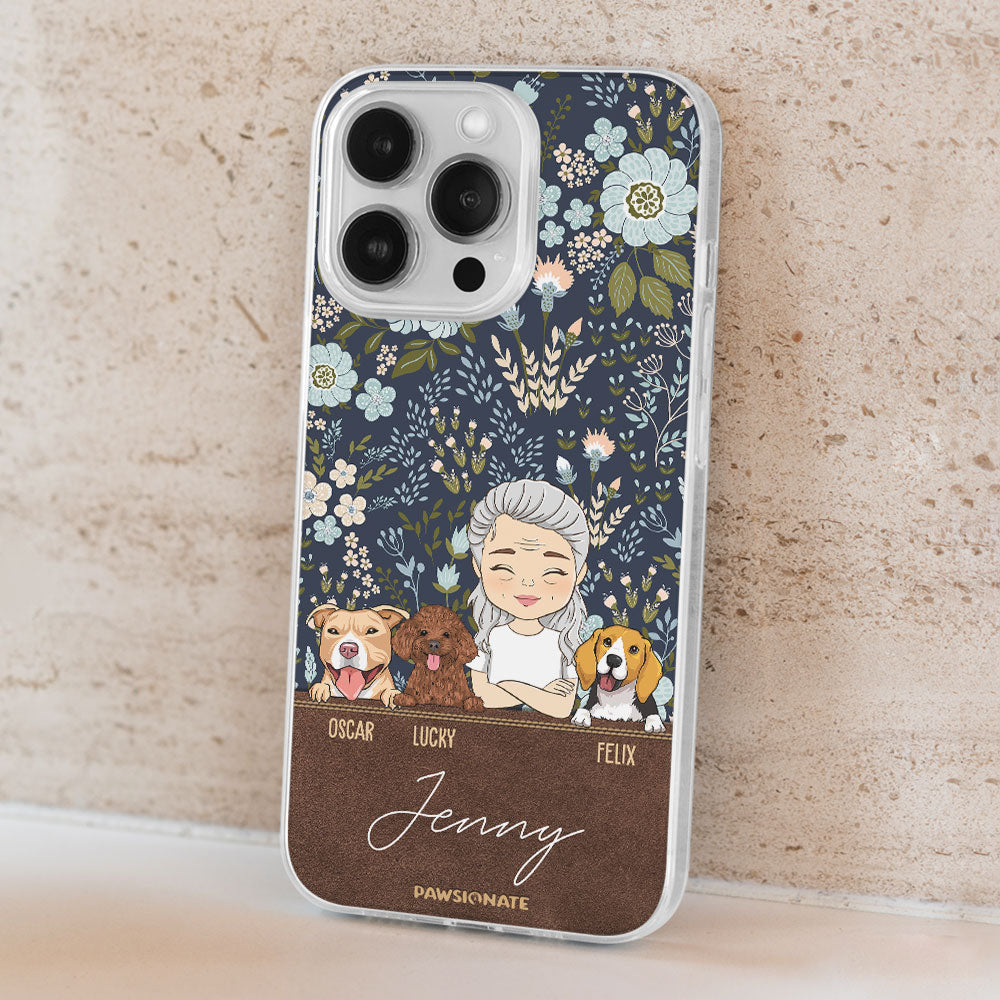Dog Mom Floral - Personalized Custom TPU Phone Case for Canine Lovers