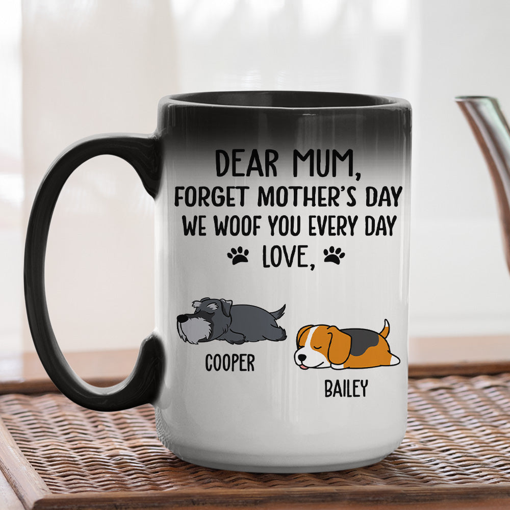 Woof You Dad - 11oz/15oz Personalized Custom Color - Changing Mug for Pet Lovers