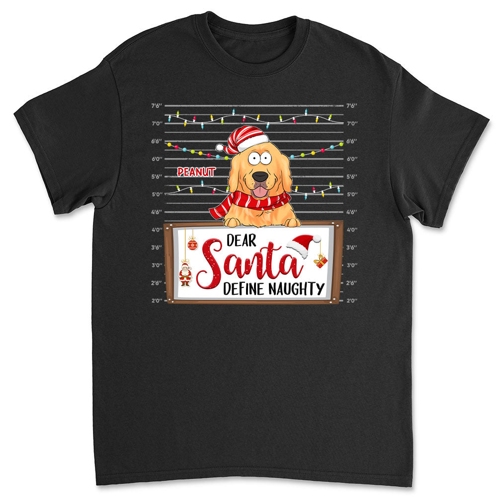 Define Naughty - Personalized Custom Unisex 5.3 oz T-shirt for Pet Lovers
