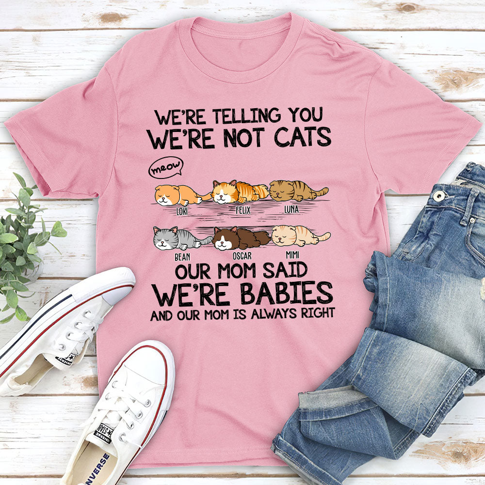 I Am Not A Cat - Personalized Custom Unisex 5.3 oz T-shirt for Pet Lovers
