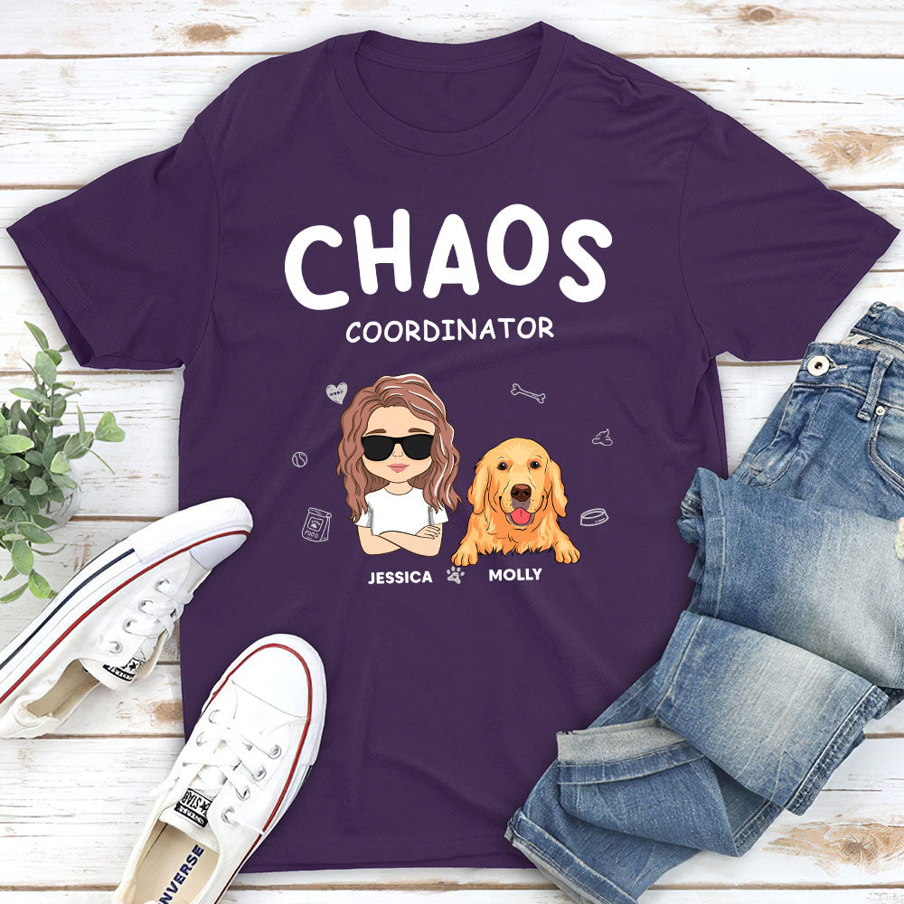 Chaos Coordinator - Personalized Custom Unisex 5.3 oz T-shirt for Pet Lovers
