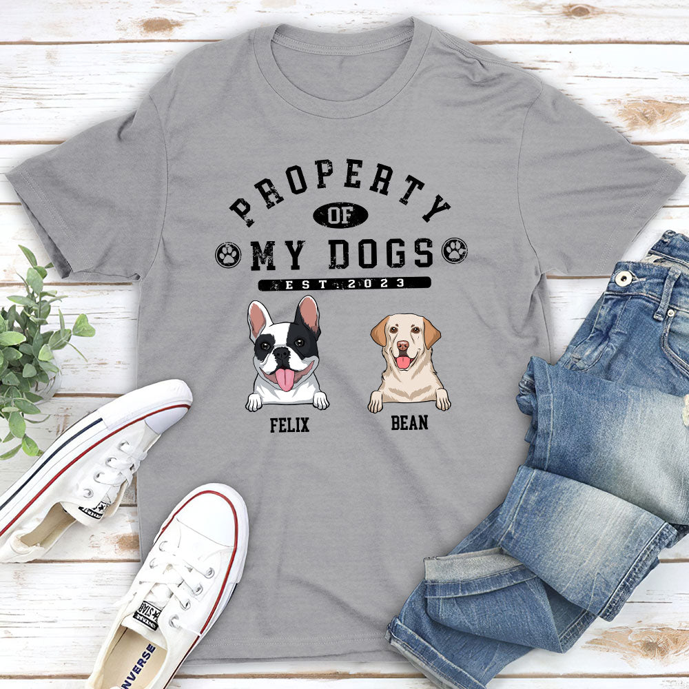 Property Of Dogs - Customizable Personalized Unisex T-shirt for Pet Lovers