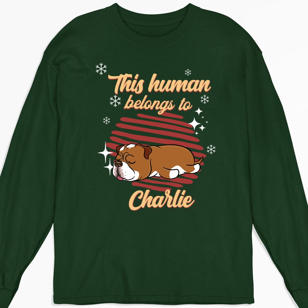 Belongs To Me - Exclusive Personalized Custom Long Sleeve Unisex T-shirt for Pet Lovers
