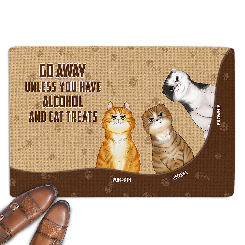 Unique Personalized Custom 'Go Away Unless' Doormat for Pet Lovers
