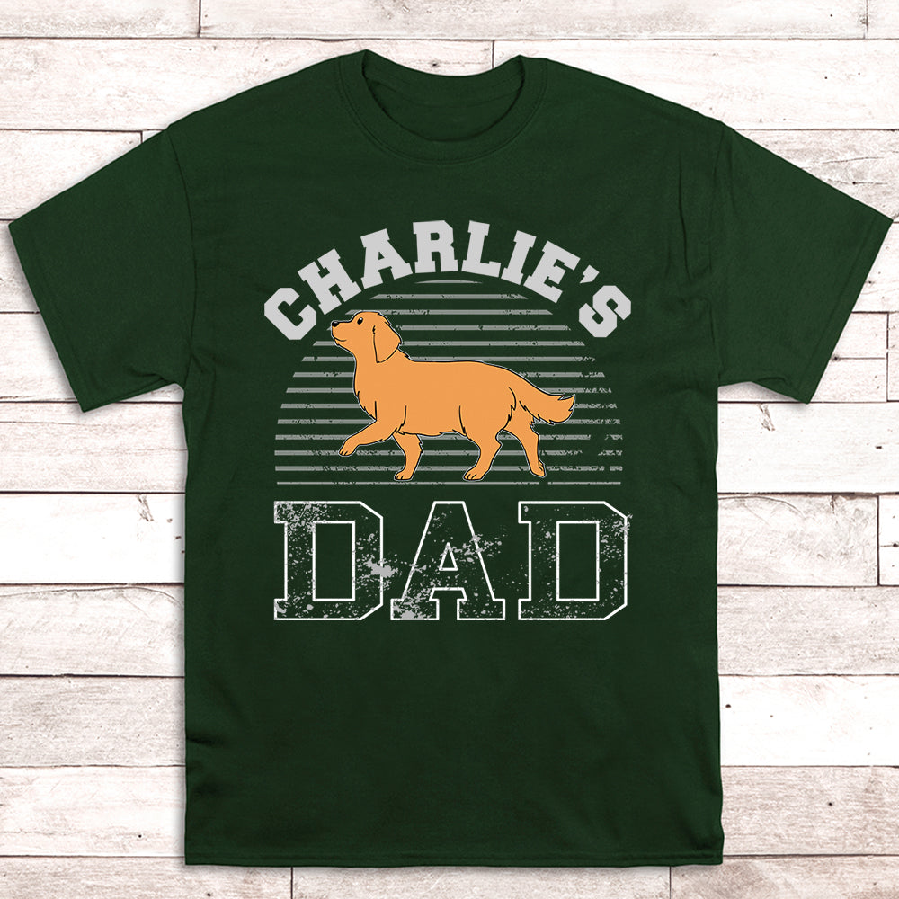 Dog Dad Walking - Personalized Custom Unisex 5.3 oz Heavy Cotton T-shirt for Pet Lovers