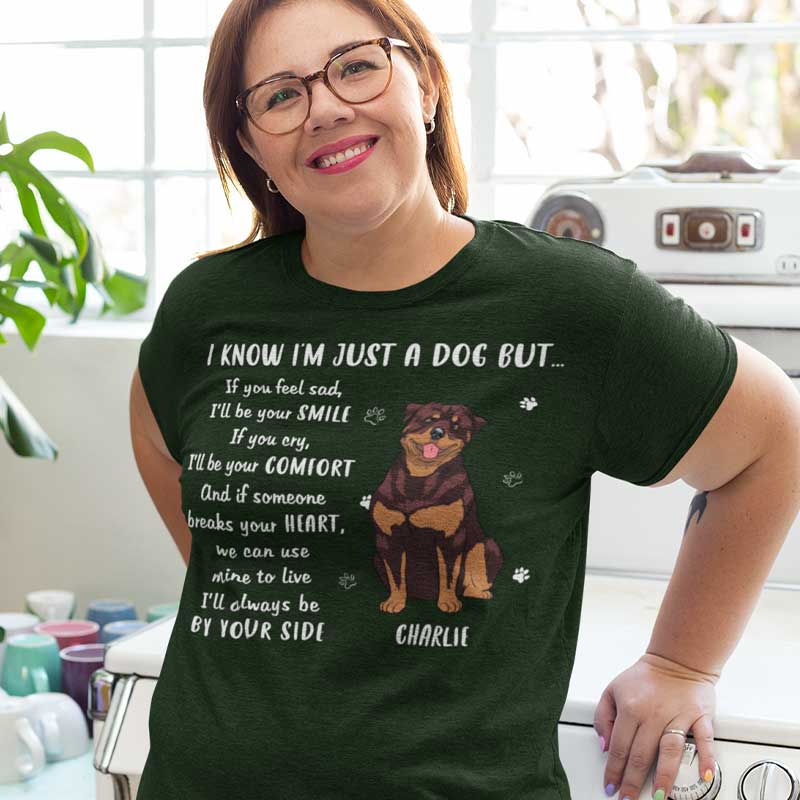 By Your Side - Personalized Custom Unisex 5.3 oz T-shirt for Pet Lovers