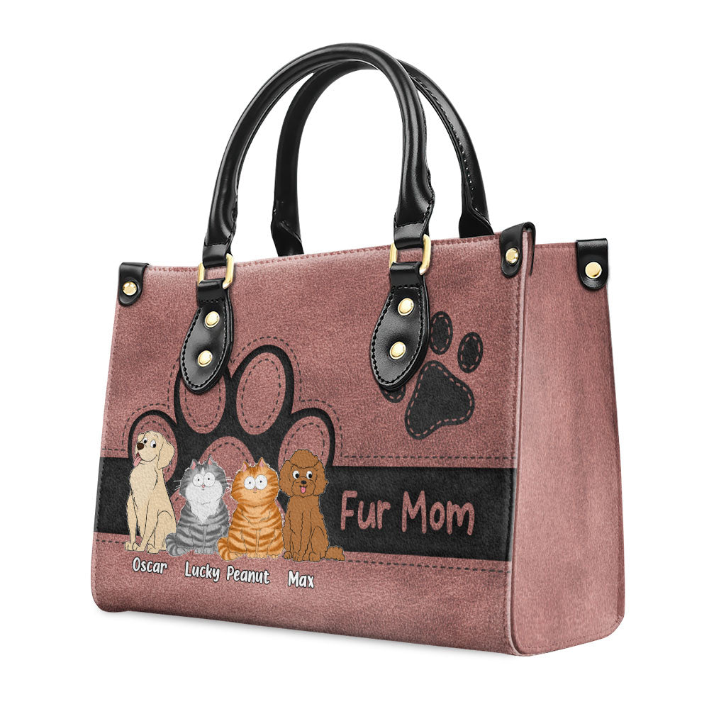 Elegant Personalized Custom Leather Handbag for Pet Moms