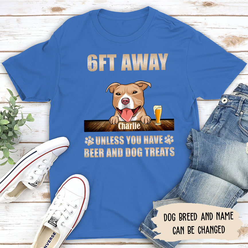 Customizable Beer and Dog Treats Classic Unisex 5.3 oz Personalized T-shirt