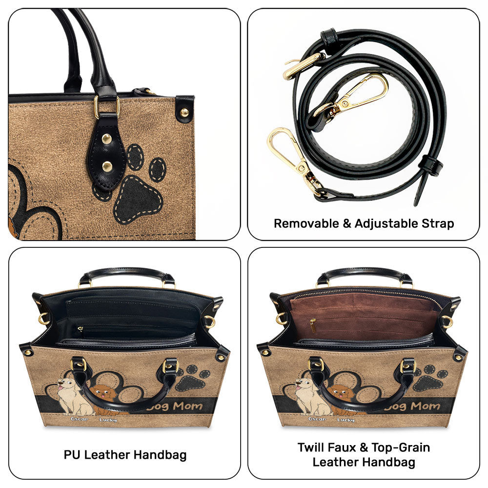 Elegant Personalized Custom Leather Handbag for Pet Moms
