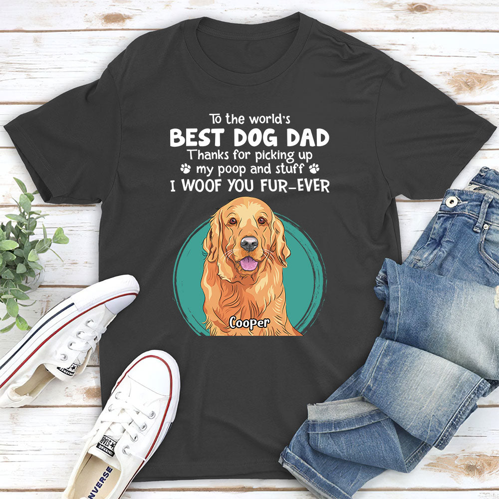 Thank You Dog Mom Dad - Personalized Custom Unisex 5.3 oz T-shirt for Pet Lovers