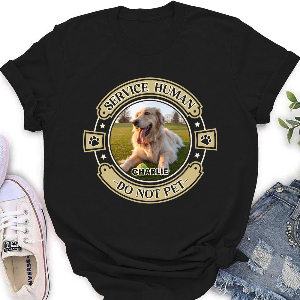 Personalized Custom Service Human Dog Photo Women's T-Shirt - Ideal Gift for Pet Lovers