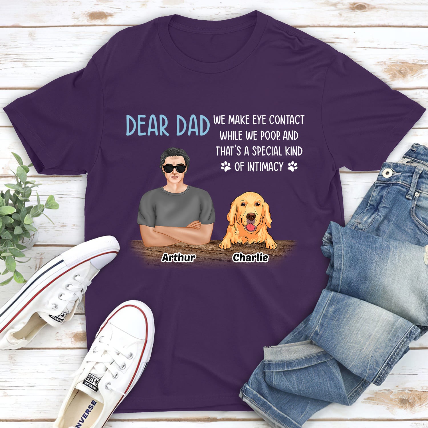 Exclusive Personalized Custom Unisex 5.3 oz Intimacy T-shirt for Pet Lovers
