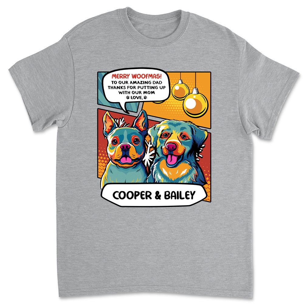 Christmas Personalized Custom Unisex T-shirt for Amazing Dads - A Perfect Gift
