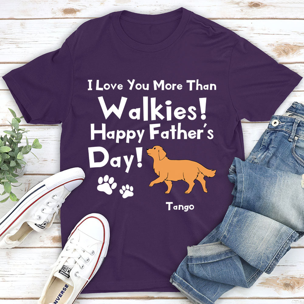 Love Walkies - Personalized Custom Unisex 5.3 oz T-shirt for Pet Lovers