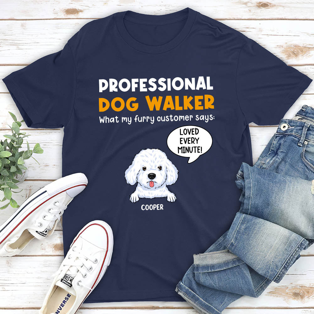 Customizable Unisex Personalized Dog Walker T-shirt
