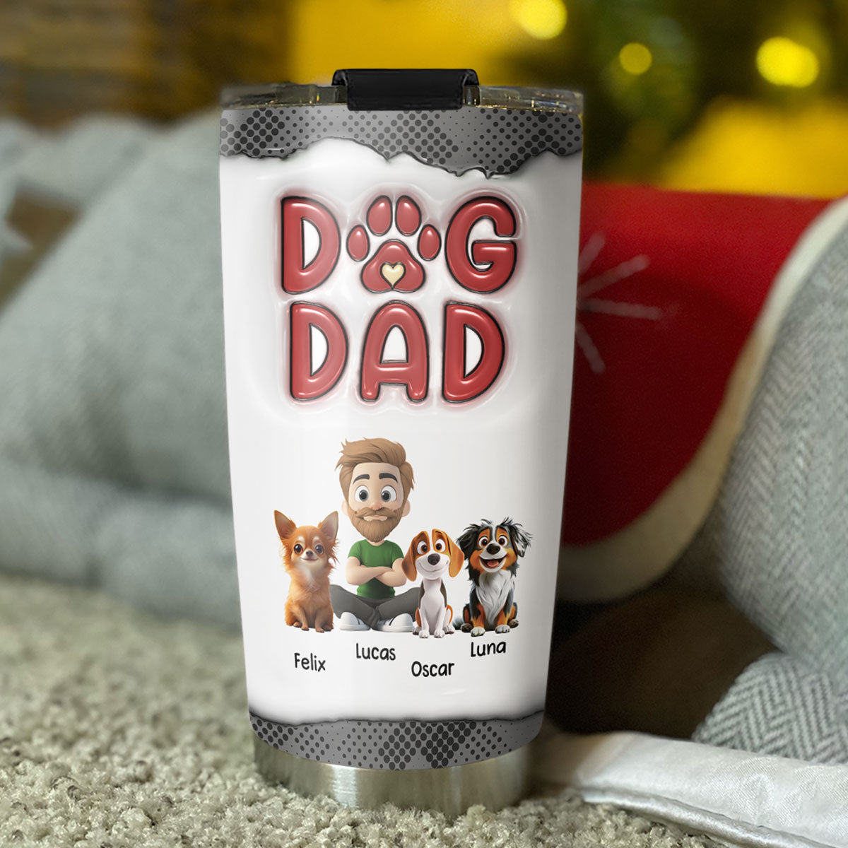 Revitalize Your Boring Life with Personalized Custom 3D Inflated Effect 20oz Stainless Steel Tumbler