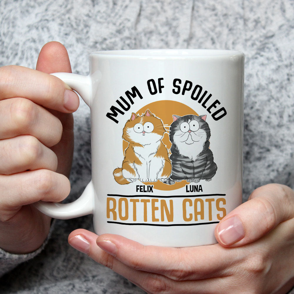 Mom Of Spoiled Cat - Exquisite Personalized Custom Coffee Mug for Pet Lovers