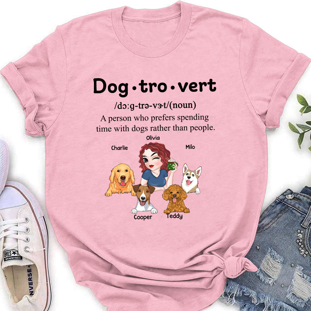 Im A Dogtrovert - Personalized Custom Women's Fashion T-shirt for Pet Lovers