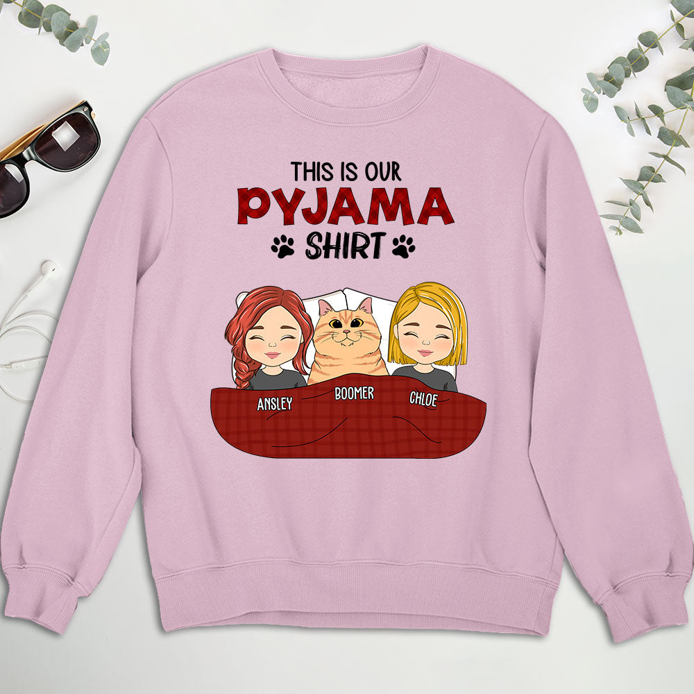 Personalized Custom Couple Pyjama Shirts - Unisex 8.0 oz Sweatshirt