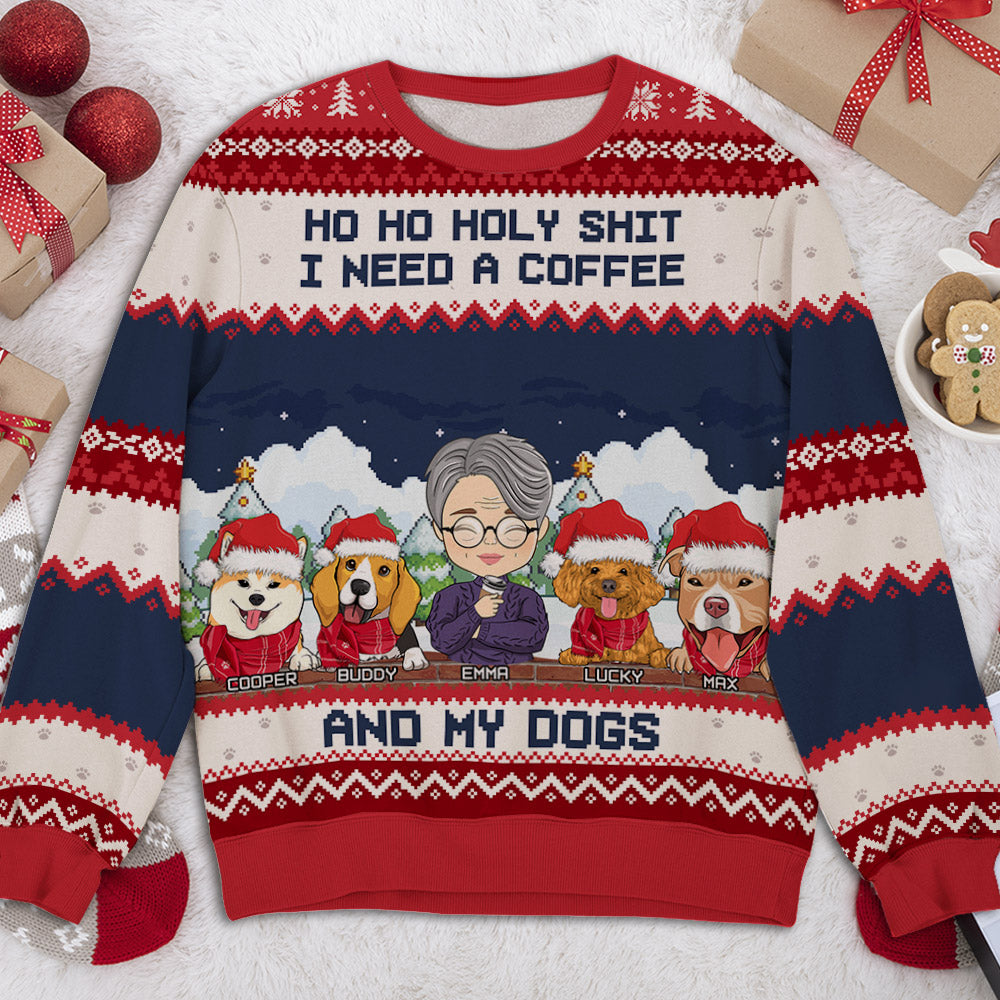 Beer & Dog - Stylish Personalized Custom All-Over-Print Unisex Sweatshirt for Pet Lovers