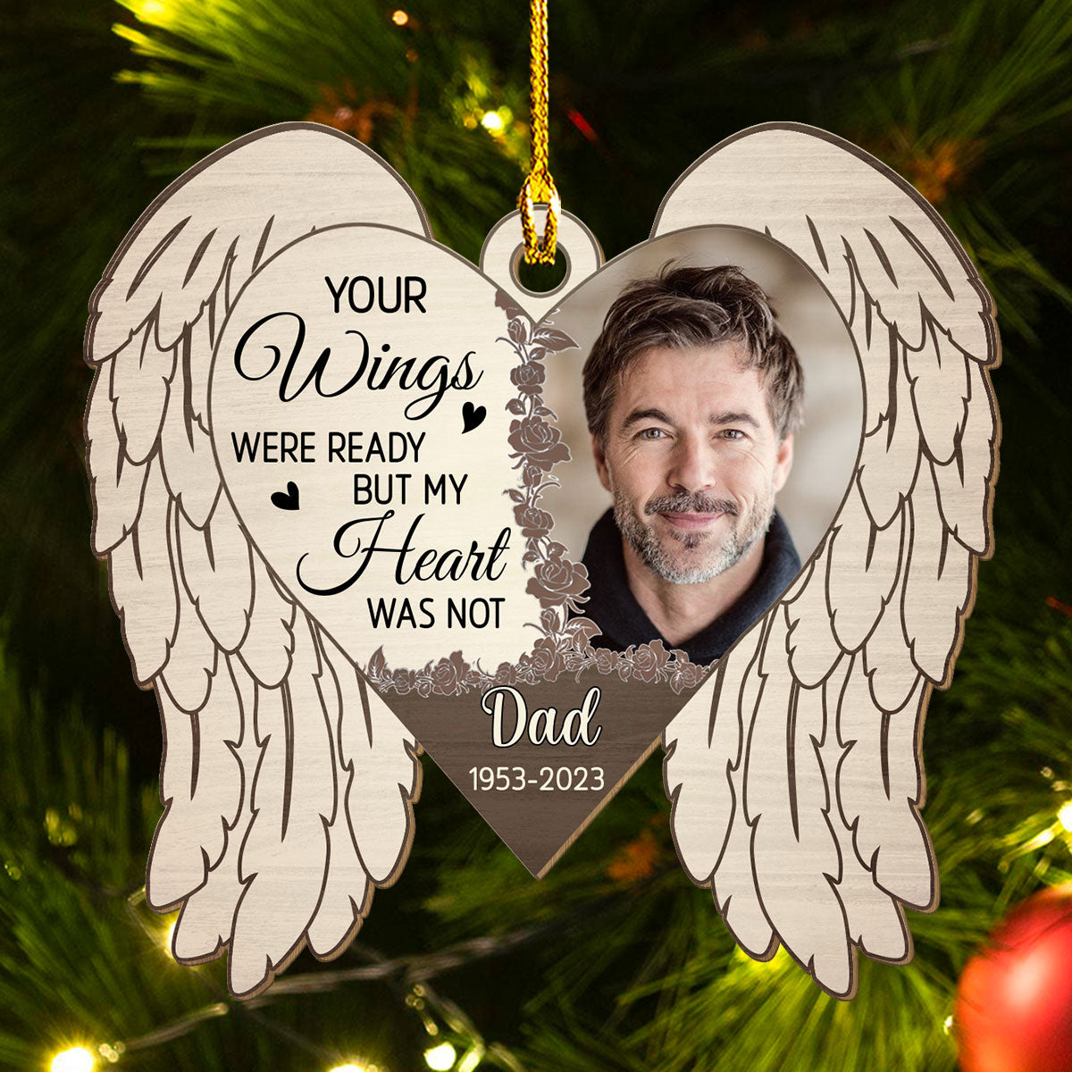 The Wings - Personalized Custom Single - Layered Wood Ornament for Heartfelt Gifting