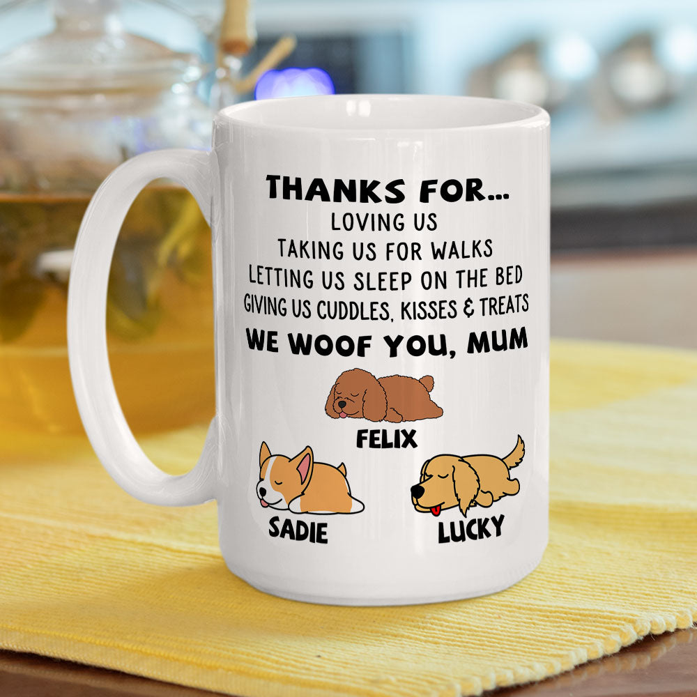 Thanks For Loving Me - Unique Personalized Custom Coffee Mug for Pet Lovers
