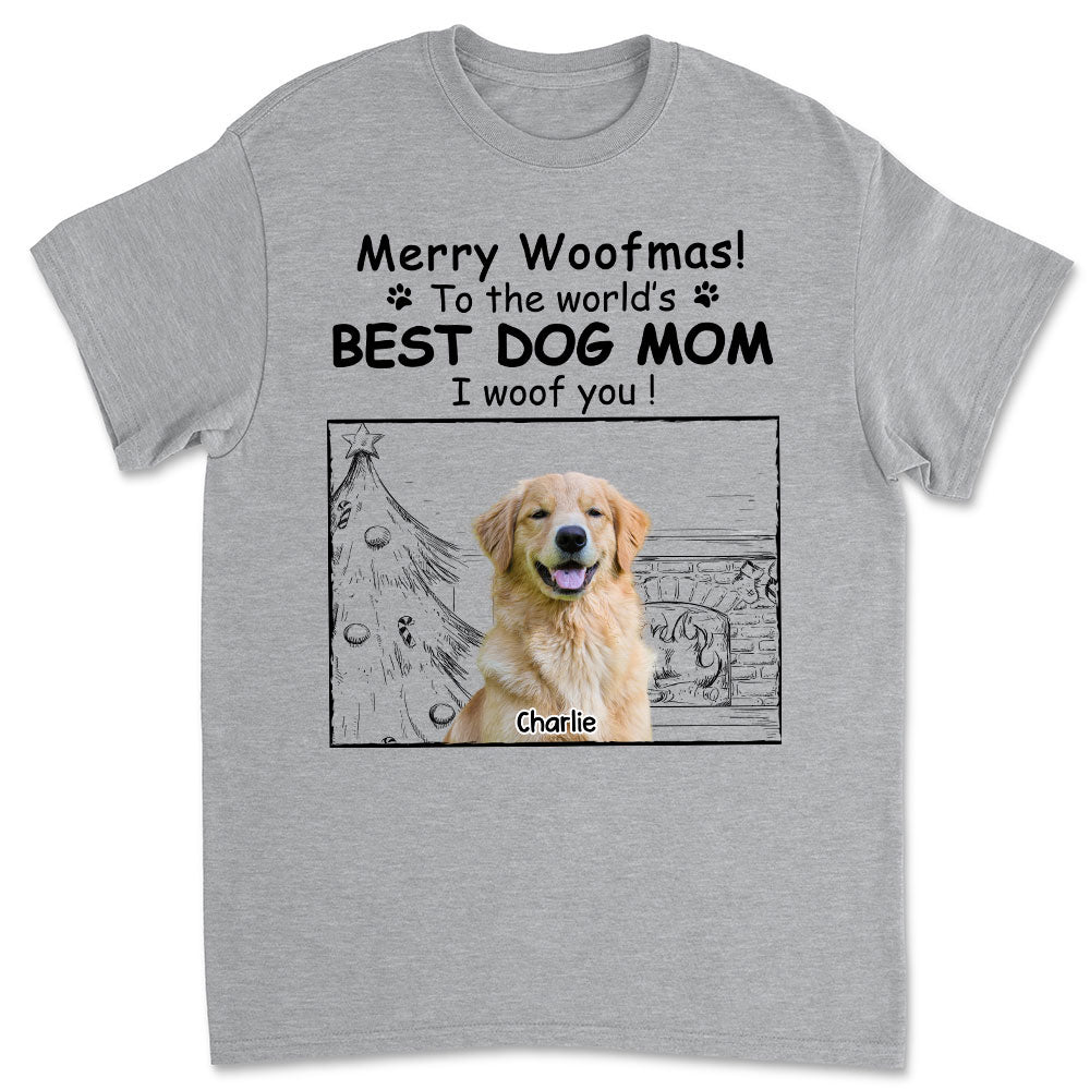 Top-Rated Personalized Custom Unisex Christmas T-shirt for the Best Dog Moms