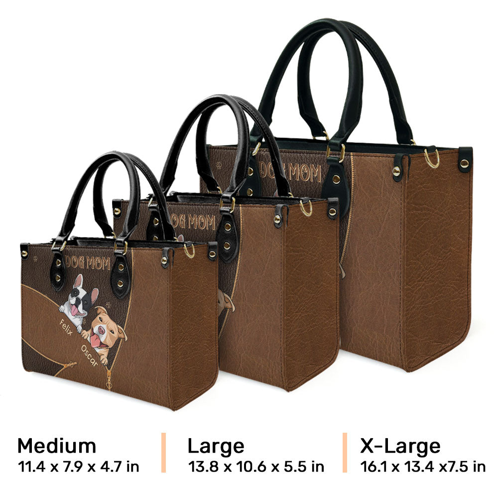 Personalized Custom Leather Dog Mom Bag - Show Your Love for Fur Babies