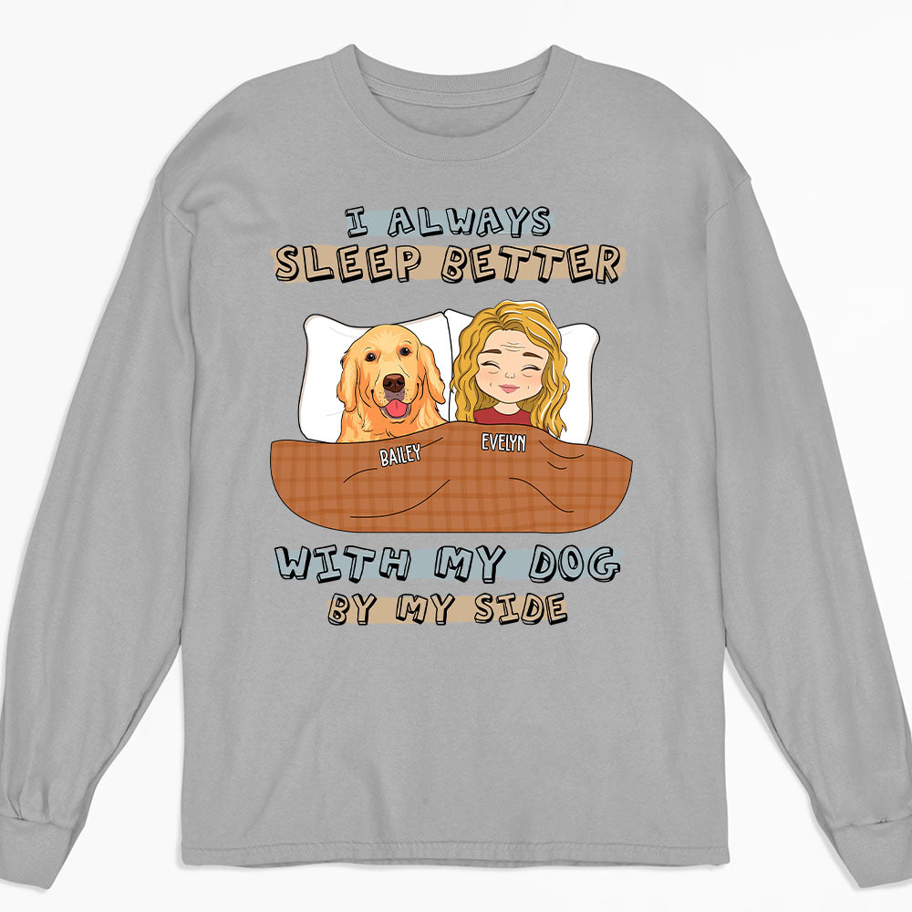 Sleep Soundly - Personalized Custom Unisex 6.0 oz Long Sleeve T-shirt for Pet Lovers