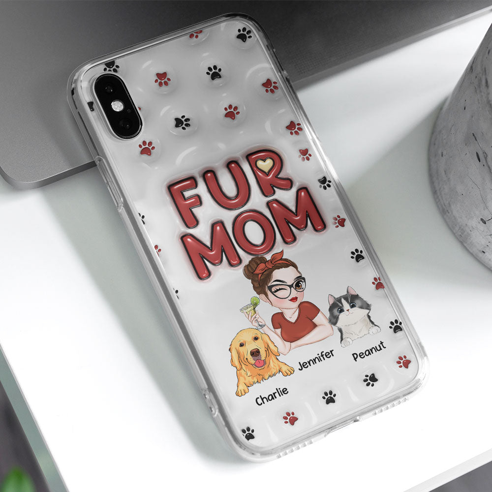 Lovely Fur Mom - Exquisite Personalized Custom 3D Inflated Effect Smartphone Case