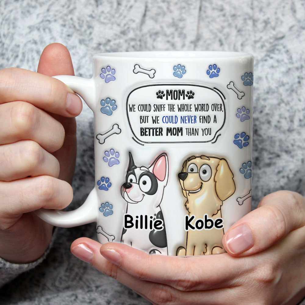 Personalized Custom 3D Inflated Effect Ceramic Mug - Ideal Gift for Mom and Dad