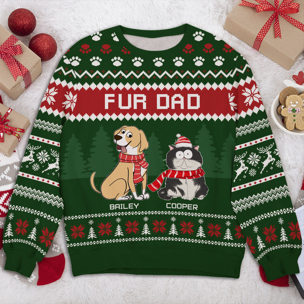 Dog Cat Paw - Exclusive Personalized Custom All-Over-Print Unisex Sweatshirt for Pet Lovers
