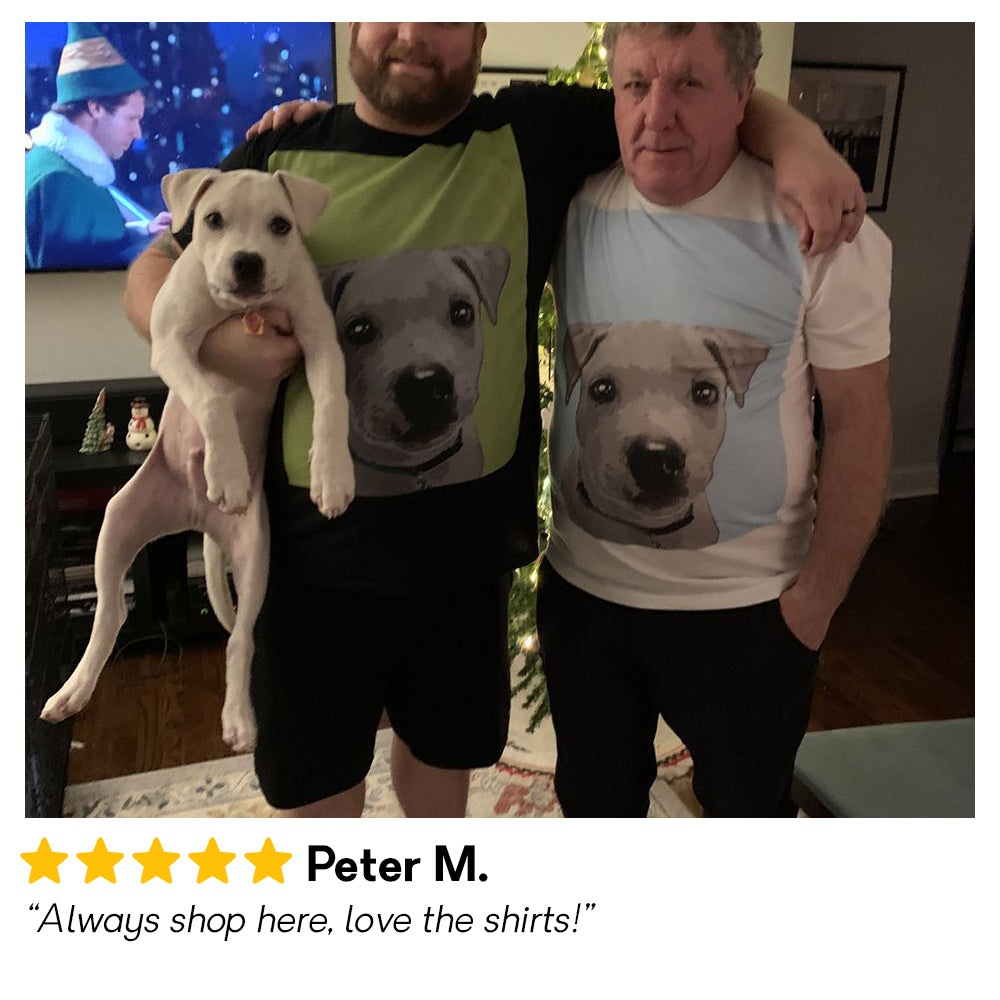 Unique Personalized Custom Unisex Pet Portrait T-shirt
