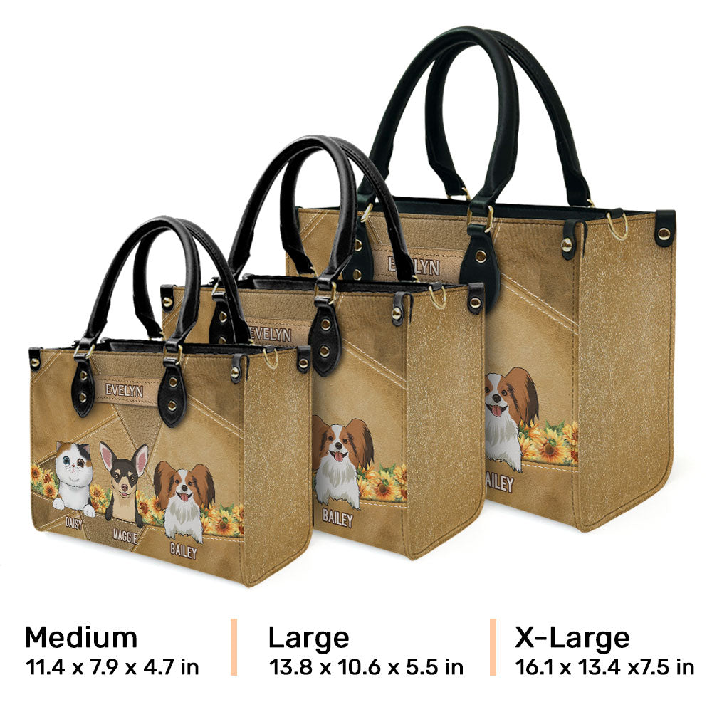 Vintage Personalized Custom Leather Bag for Pet Moms