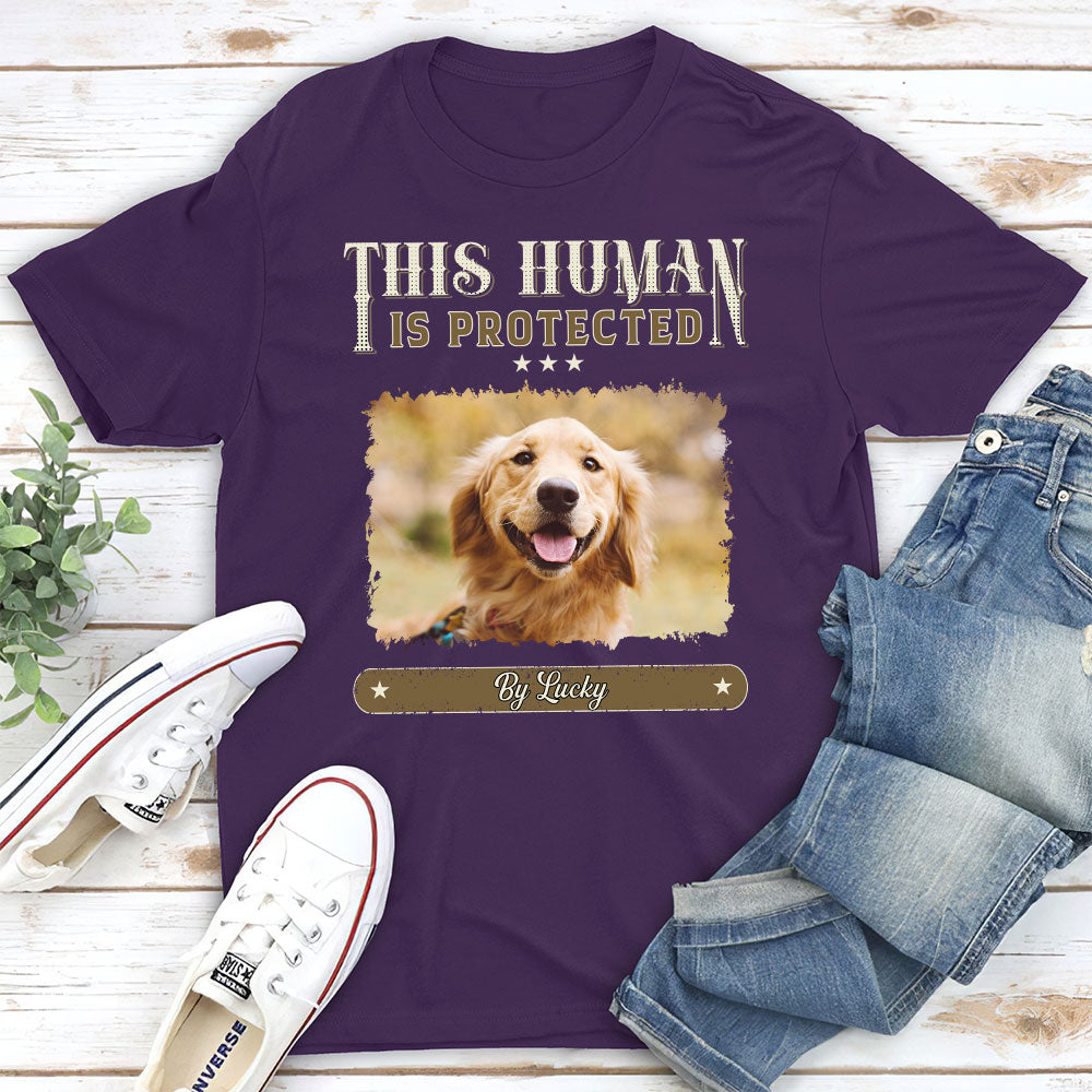 Vintage Dog Protected Personalized Custom Unisex 5.3 oz T-shirt for Pet Lovers