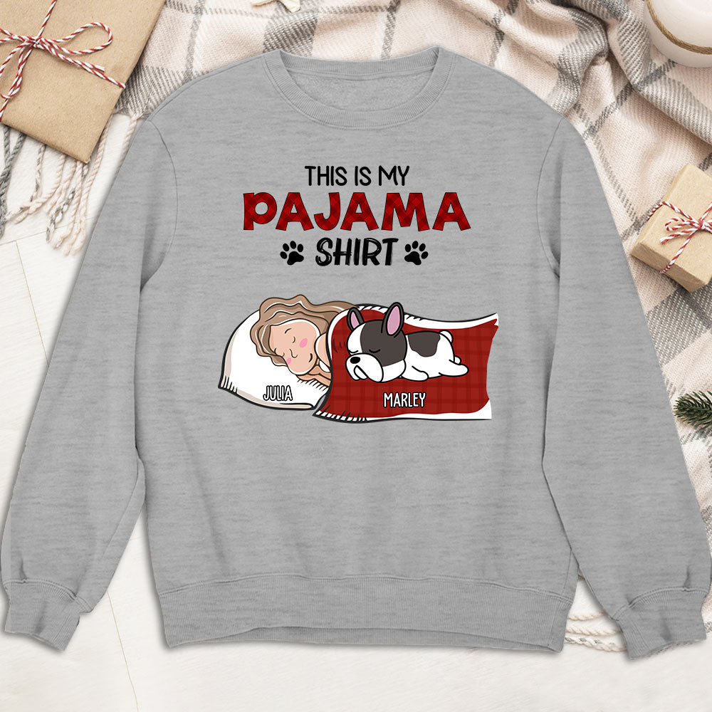 Personalized Custom Sleeping Pet Pajama Sweatshirt - 8.0 oz Unisex