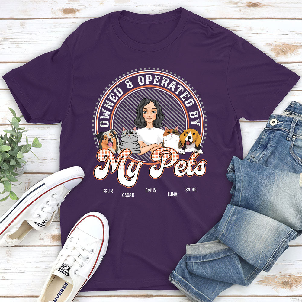 Personalized Custom Unisex 'Owned And Operated' T-shirt - Ideal Gift for Pet Lovers