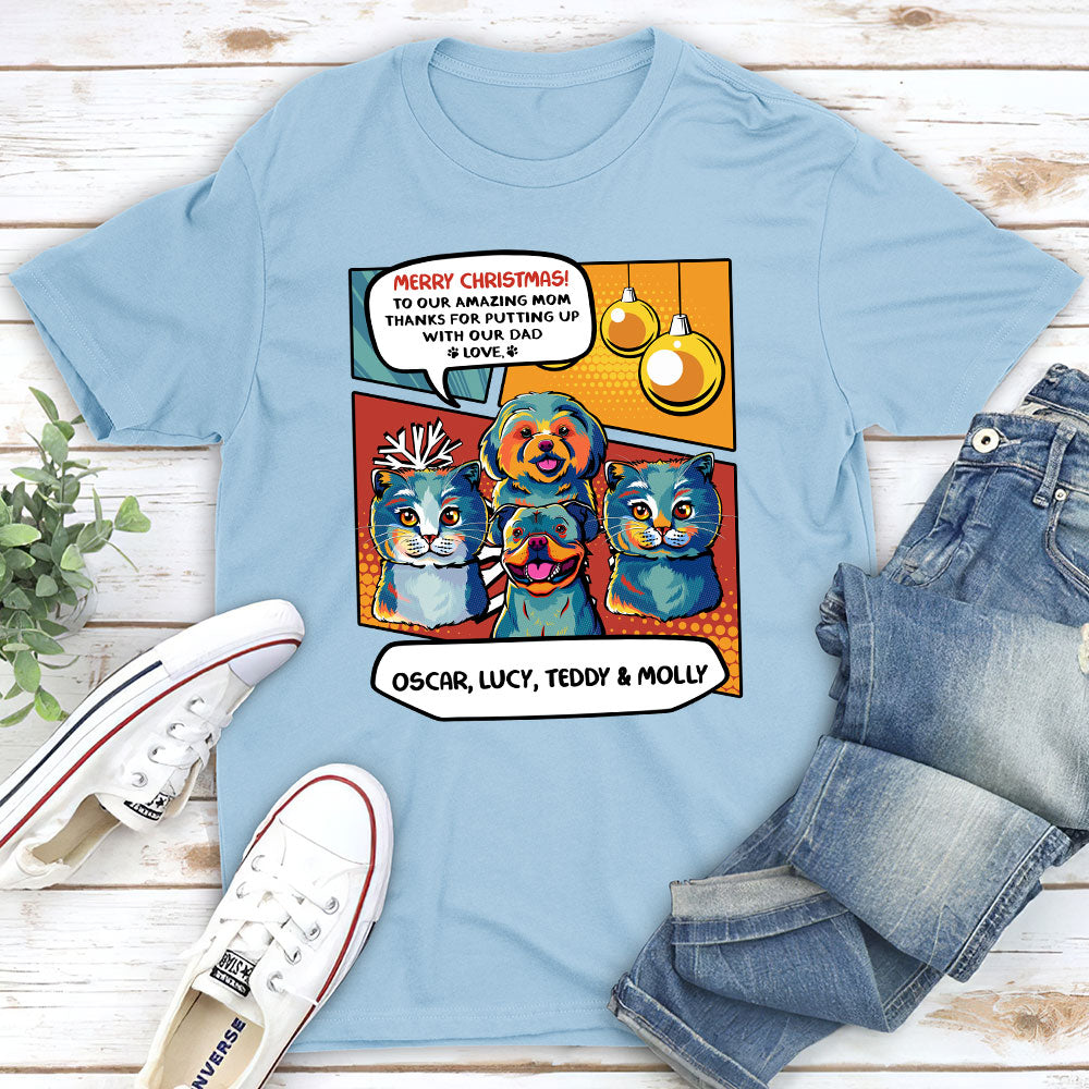 Christmas Personalized Custom Unisex T-shirt for Amazing Dads - A Perfect Gift
