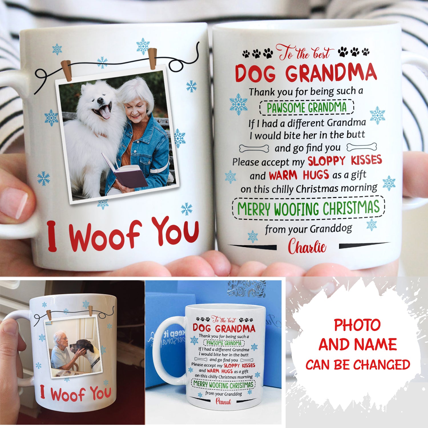 Personalized Custom Dog Grandma Coffee Mug - Ideal Gift for Pet Lovers