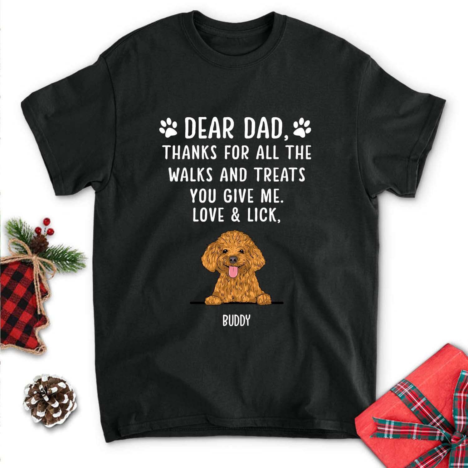 Thanks For All The Treats - Personalized Custom Unisex Cotton Blend T-shirt for Pet Lovers