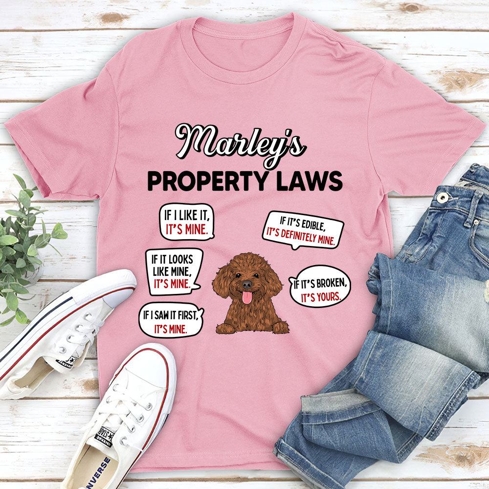 Property Laws - Personalized Custom Unisex 5.3 oz T-shirt for Pet Lovers