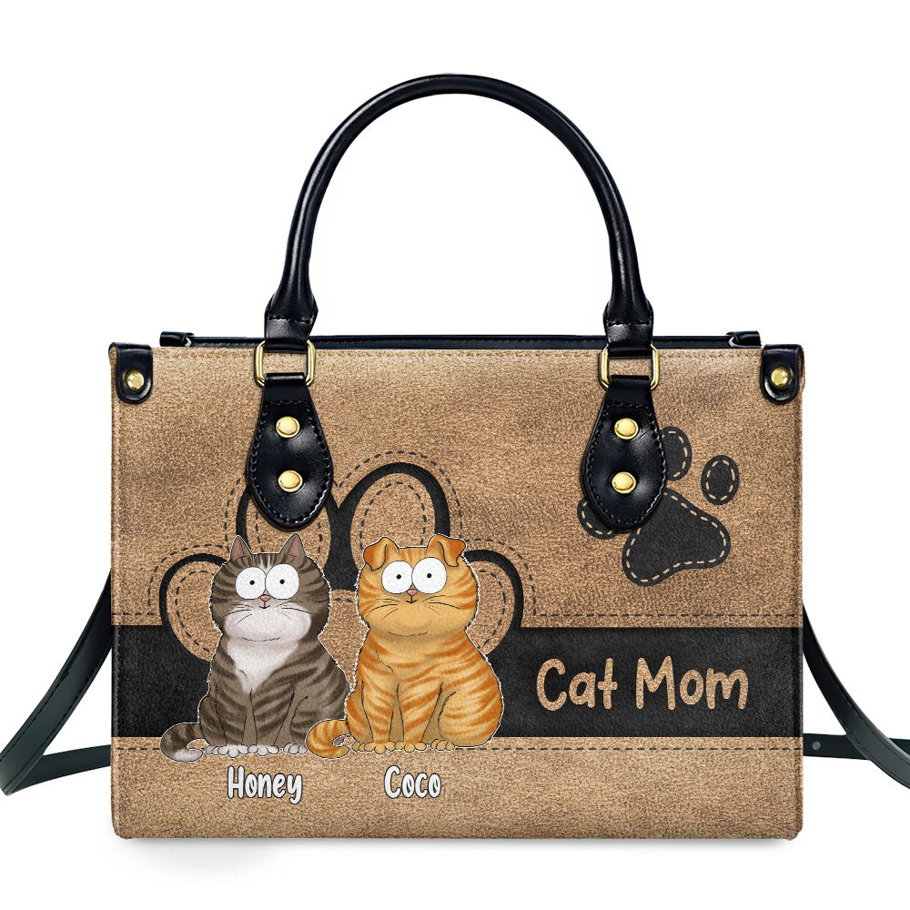 Elegant Personalized Custom Leather Handbag for Pet Moms