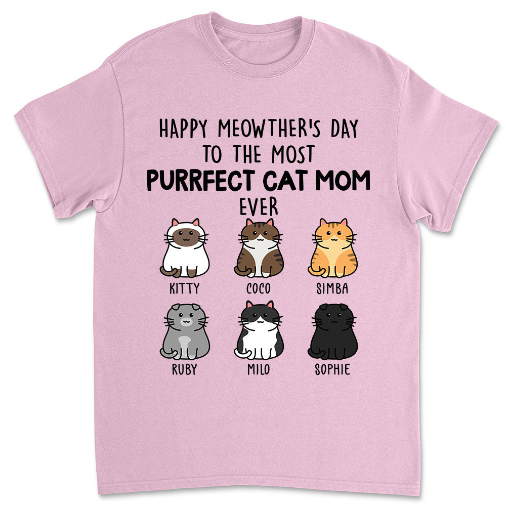 Purrfect Customizable Unisex Cat Mom T-shirt - Ideal Gifts For Cat Lovers
