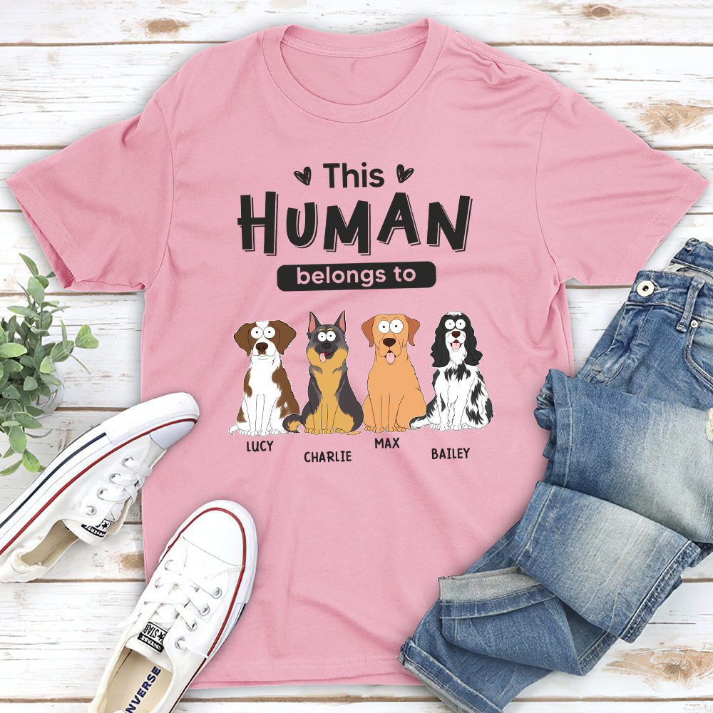 Belongs To Pets - Personalized Custom Unisex 5.3 oz T-shirt for Pet Lovers