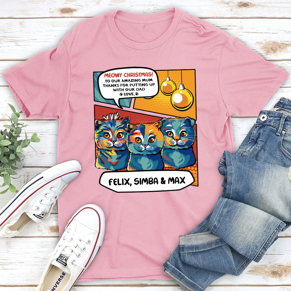 Christmas Personalized Custom Unisex T-shirt for Amazing Dads - A Perfect Gift