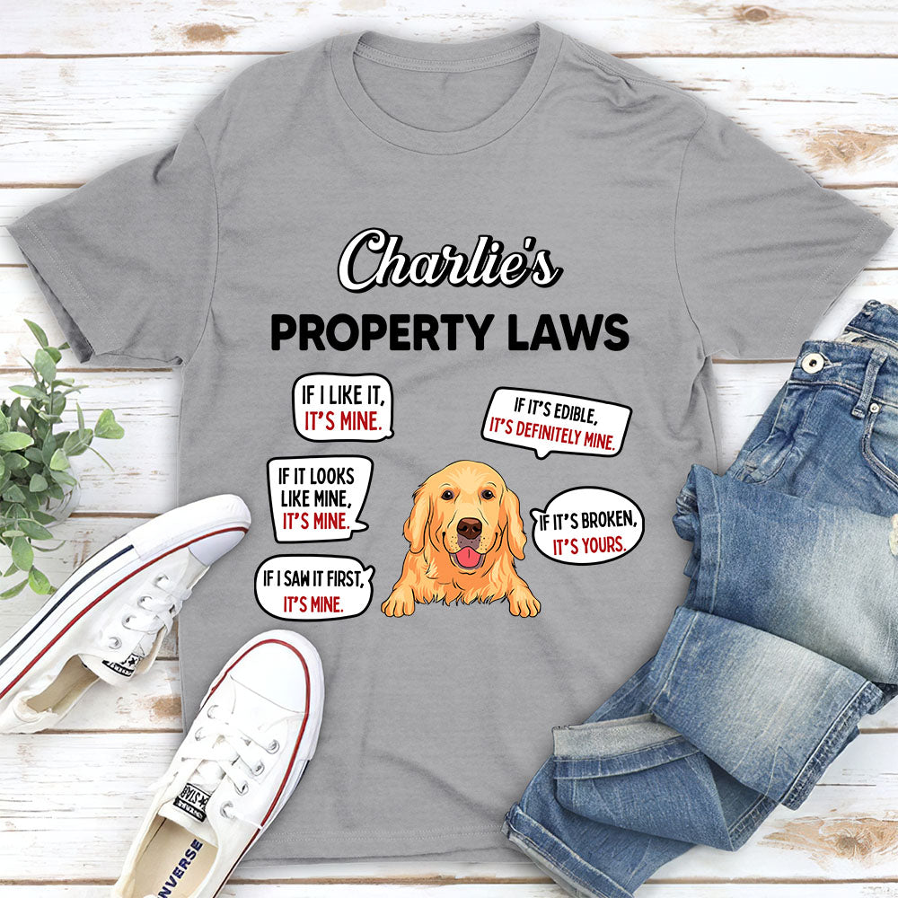 Property Laws - Personalized Custom Unisex 5.3 oz T-shirt for Pet Lovers