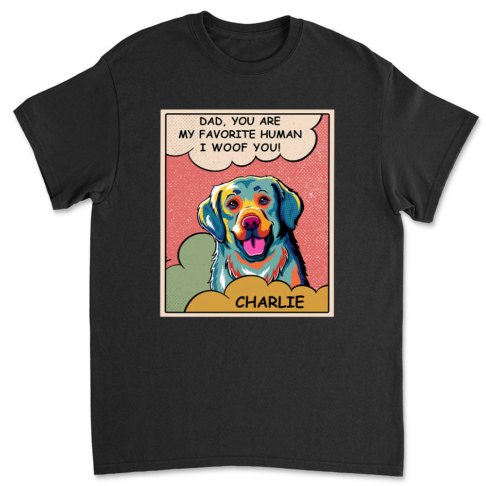 Favorite Human Being - Personalized Custom Unisex Cotton Blend T-shirt for Pet Lovers