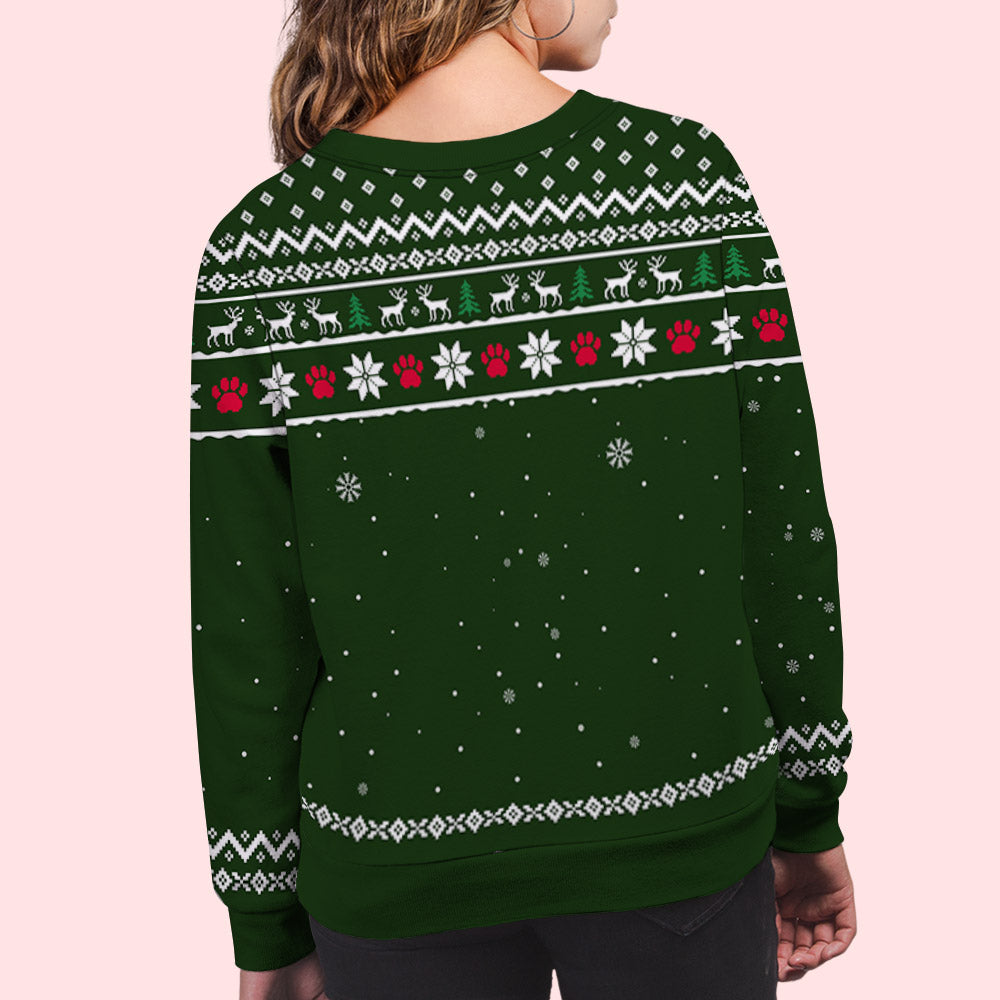 Customizable All-Over-Print Winter Pet Sleeping Sweatshirt - Ideal Gift for Pet Lovers