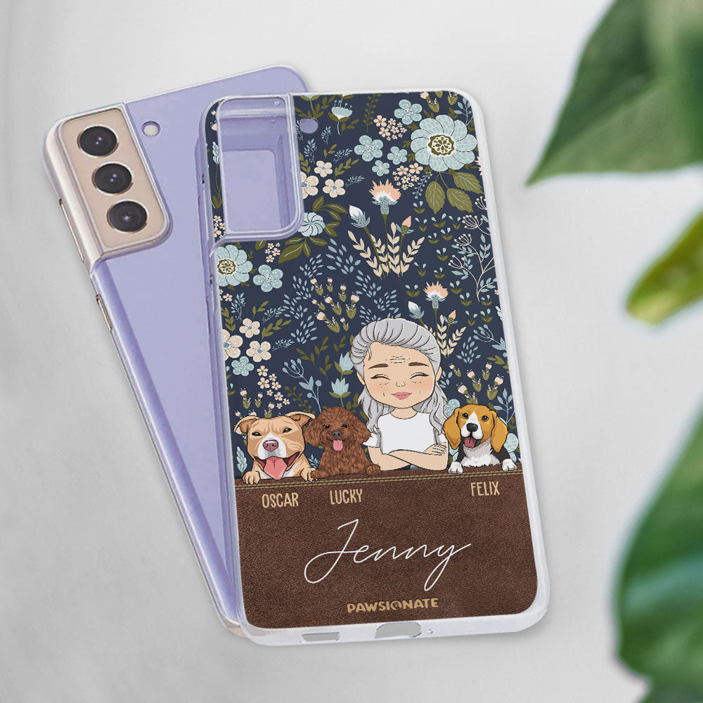 Dog Mom Floral - Personalized Custom TPU Phone Case for Canine Lovers