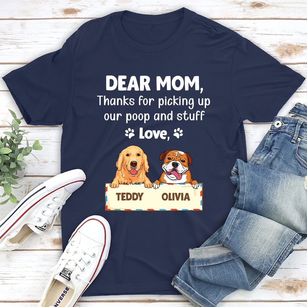 Personalized Custom Unisex Letter To Mom T-shirt - Ideal Gift for Pet Lovers
